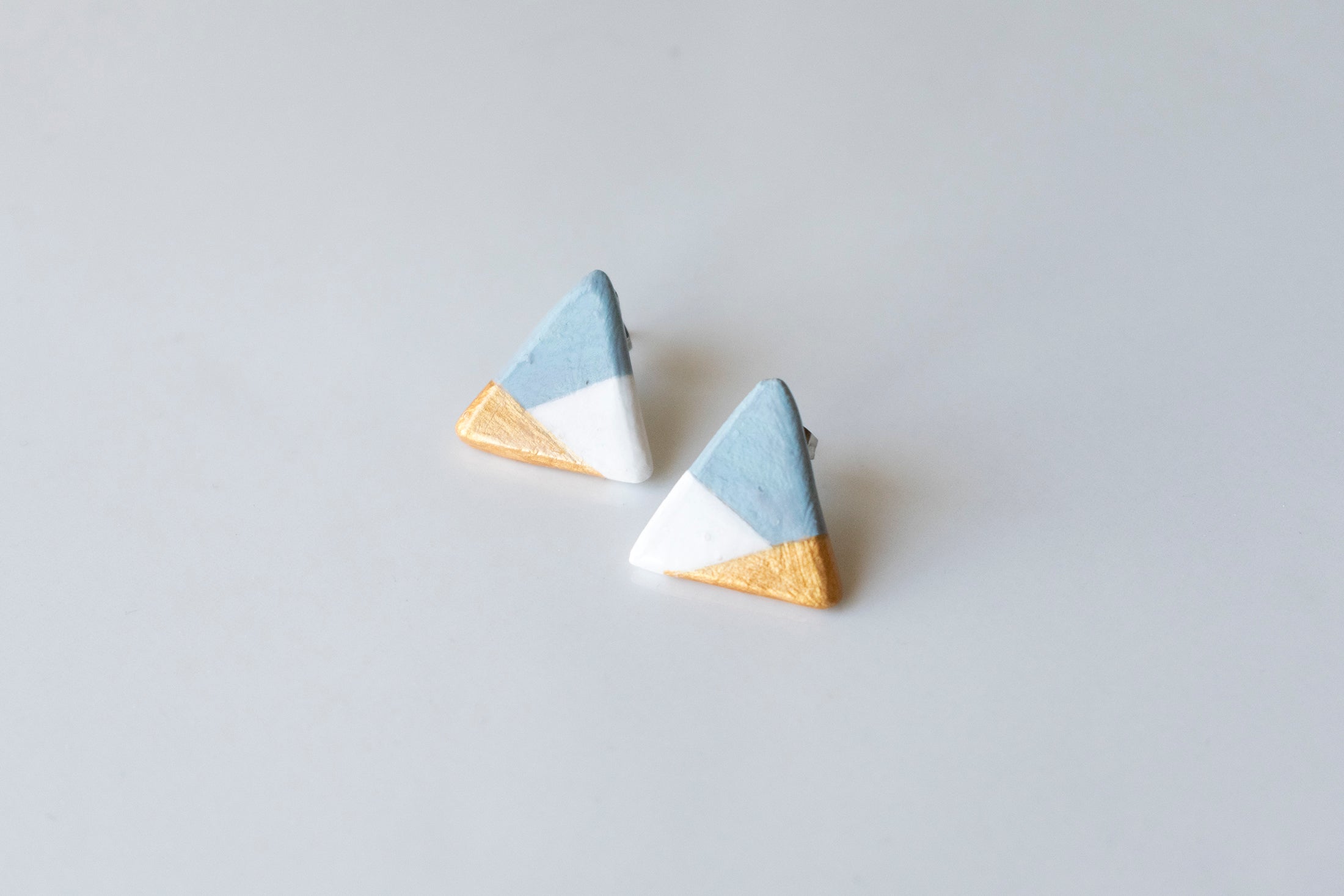 Orecchini Minimal Triangolo Azzurri